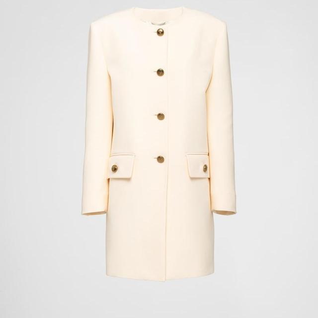 Single-Breasted Tricotine Coat