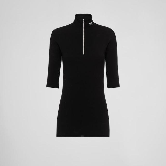 Wool and Viscose Turtleneck Sweater