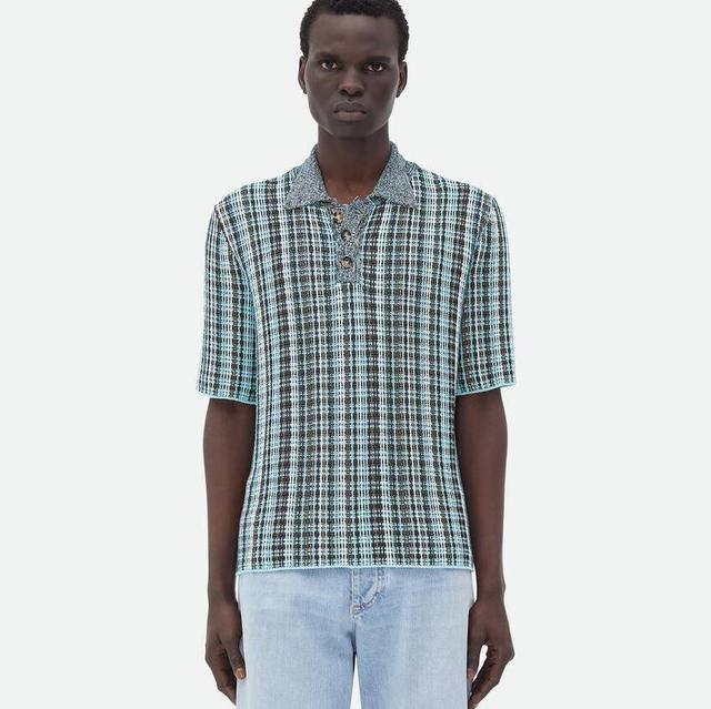 Cotton Viscose Check Polo