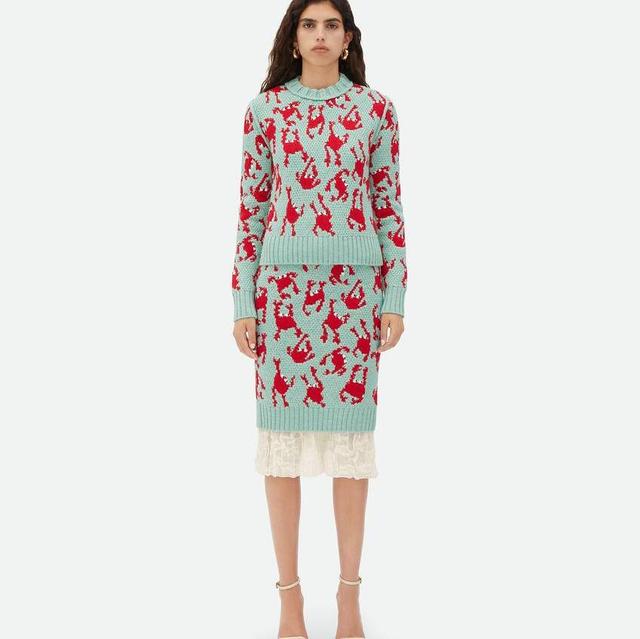 Jacquard Crabs Wool Jumper