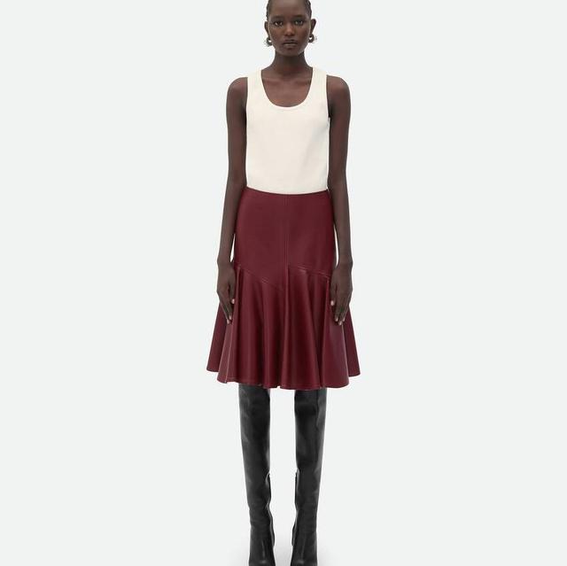 Leather A-Line Skirt