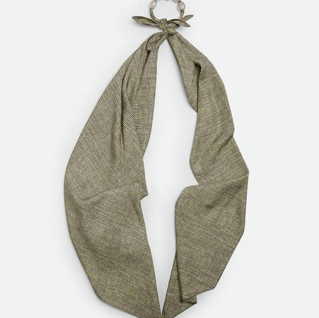 Printed Viscose Silk Beads Scarf