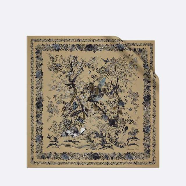 Dior Jardin D'hiver 90 Square Scarf