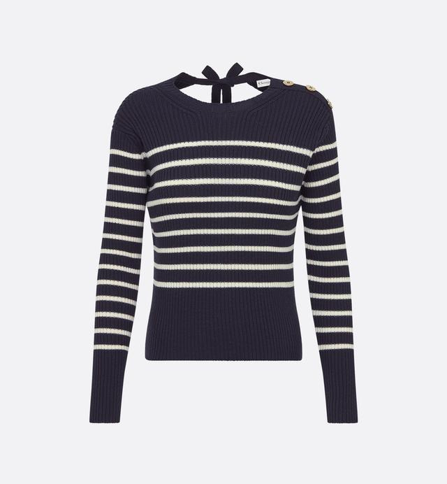 Dior Marinière Open-Back Sweater