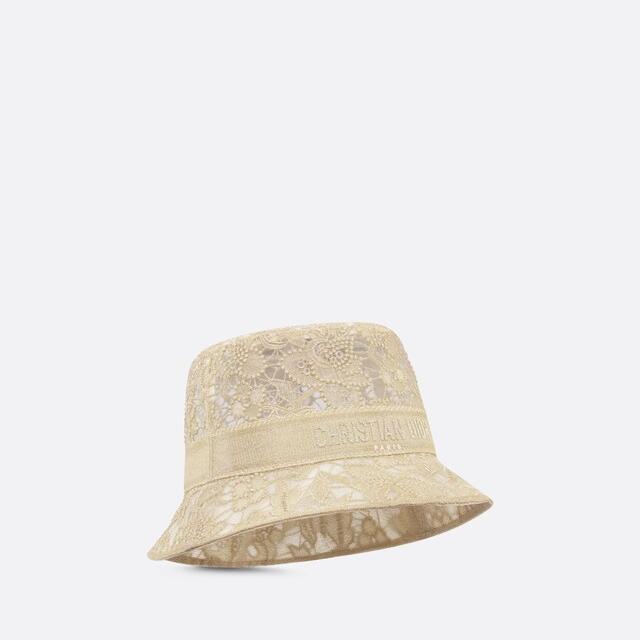 Dior or D-Bobby D-Lace Macramé Small Brim Bucket Hat