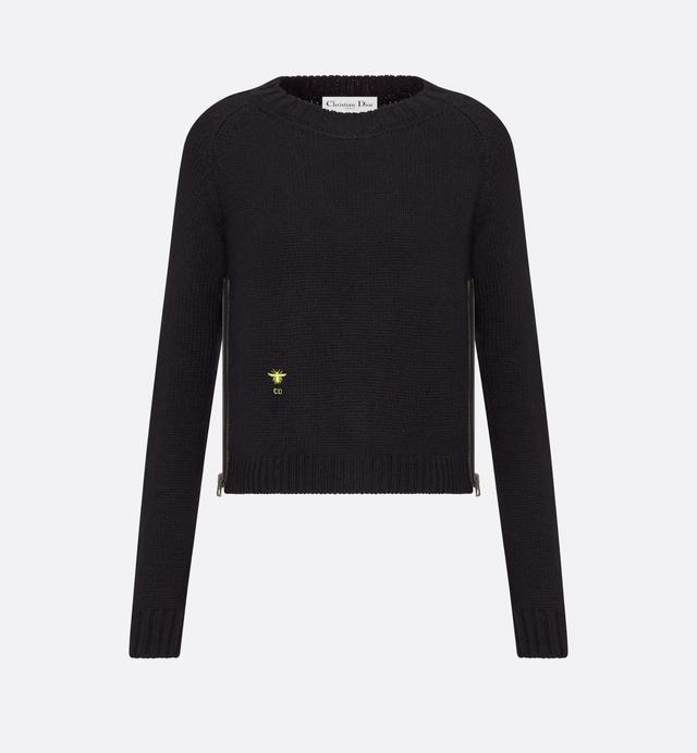 Round-Neck Zipped Sweater