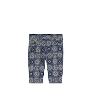 Baby Double G Geometric Denim Pants