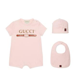 Baby Cotton Gift Set With Gucci Logo