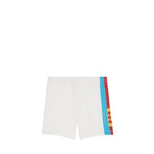Baby Cotton Jersey Shorts With Web
