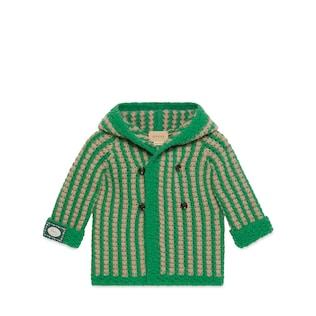 Baby Striped Stitch Wool Jacket