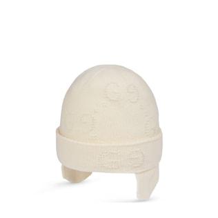 Baby Wool Hat With Gg Embroidery