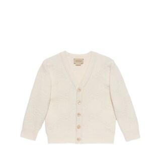 Children's Gg Felted Wool Cardigan