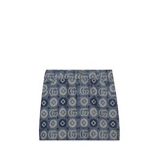 Children's Denim Jacquard Skirt