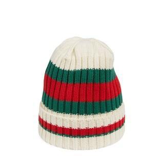 Children's Knit Cotton Hat With Web
