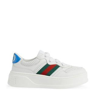 Children's Leather Sneaker With Web