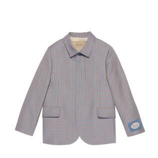 Children's Linen and Wool Check Jacket