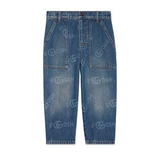 Children's Printed Denim Pant