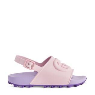 Children's Rubber Sandal With Interlocking G