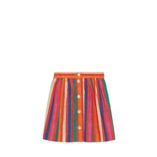 Children's Stripe Print Cotton Skirt