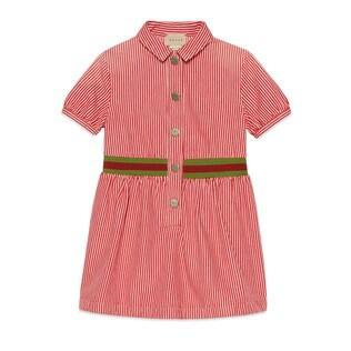 Children's Striped Denim Dress With Web