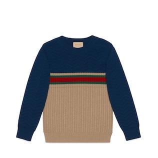 Children's Wool Sweater With Web
