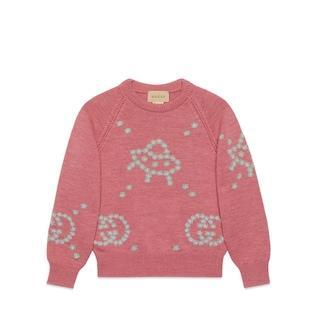 Children's Wool Sweater With Embroidery