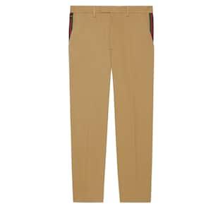 Cotton Ankle Pant With Web