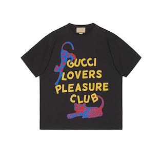 Cotton Jersey T-Shirt With Print