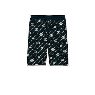 Cotton Jersey Shorts With Crystals