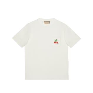 Cotton Jersey T-Shirt With Embroidery