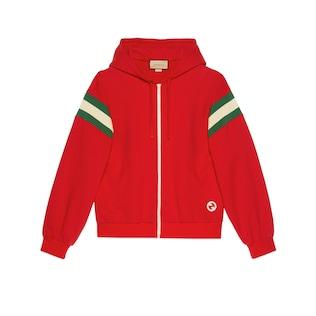 Cotton Jersey Zip Sweatshirt