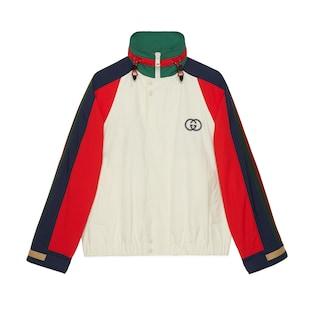 Cotton Nylon Jacket With Patch