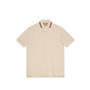 Cotton Piquet Polo With Gg