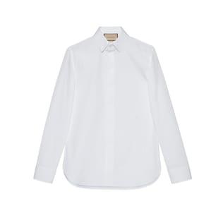 Cotton Silk Shirt With Double G