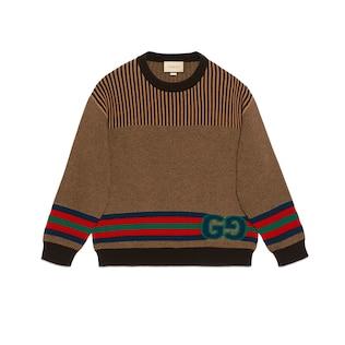 Cotton Wool Sweater With Gg