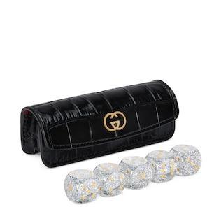 Crocodile Dice Set With Interlocking G