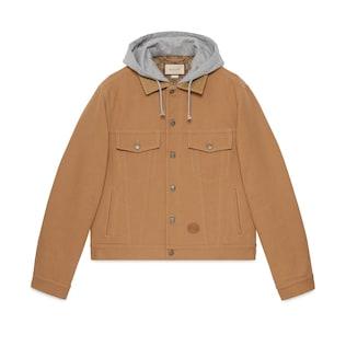 Denim Jacket With Contrast Hood