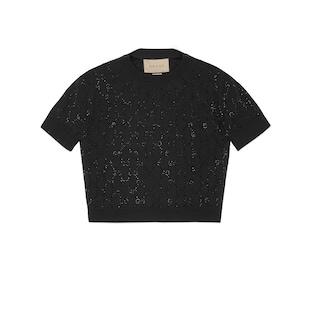Fine Wool Gg Crystal Top