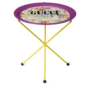 Flora Print Metal Folding Tray