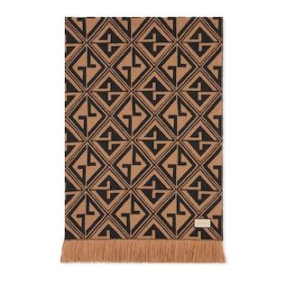 G Rhombus Wool Jacquard Blanket