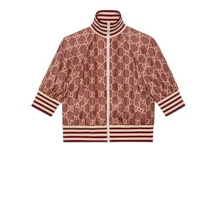 Gg Supreme Print Silk Jacket