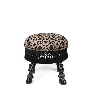 Gg Bee and Star Jacquard Stool