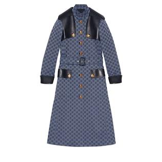 Gg Canvas Long Coat