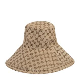 Gg Canvas Wide Brim Hat