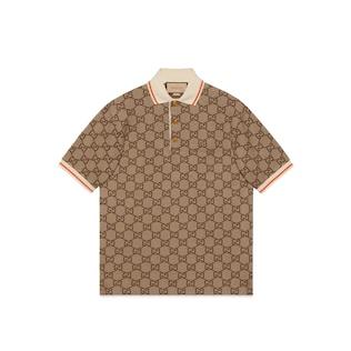 Gg Cotton Silk Polo Shirt