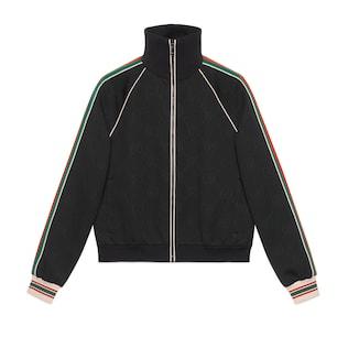 Gg Jacquard Jersey Zip Jacket