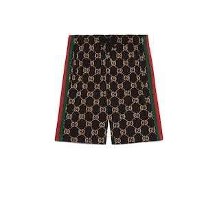 Gg Jersey Cotton Jogging Shorts