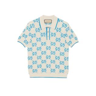 Gg Knit Cotton Piquet Polo
