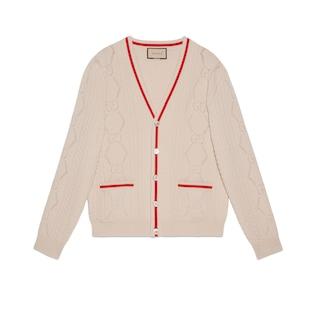 Gg Knitted Wool Cardigan