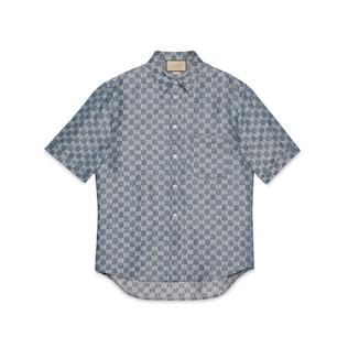 Gg Linen Jacquard Shirt